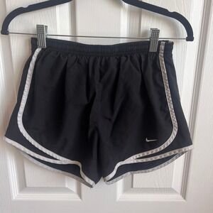 Nike Dri-FIT Running Shorts Athletic Gym Black White‎ Trim Small